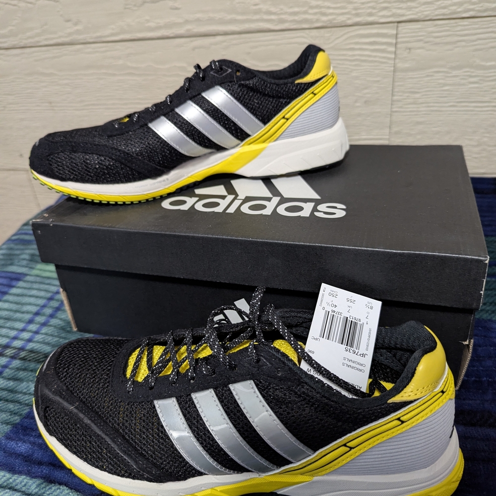 Adidas Men's Black and Silver Athletic Shoes